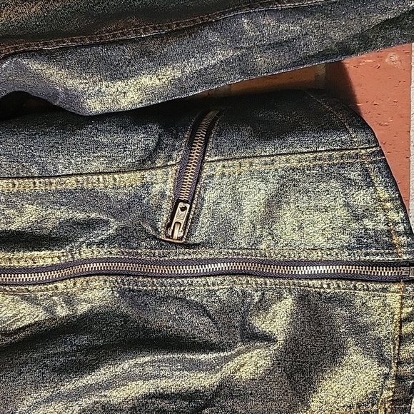 Rock & Republic Women's Foil Denim Motorcycle Jacket, Size: S - Picture 2 of 10